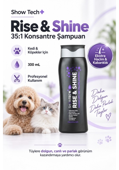 Showtech Kabartıcı Ve Dolgunlaştırıcı Köpek Şampuanı 300 Ml 35:1 Konsantre