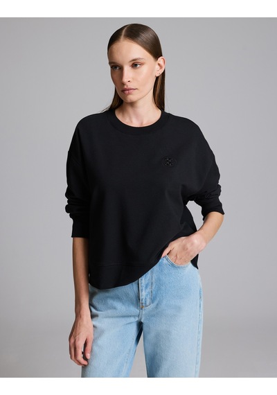 Pierre Cardin Siyah Oversize Sweatshirt 50333429-vr046