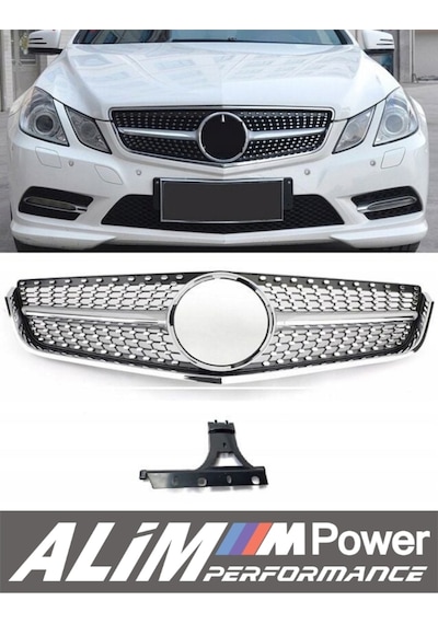 Mercedes-benz E-class Coupe W207 2009 2012 Diamond Krom Ön Panjur Böbrek Seti