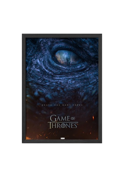 Game Of Thrones Siyah Ahşap Çerçeveli Poster, Dekoratif Dizi Duvar Tablosu