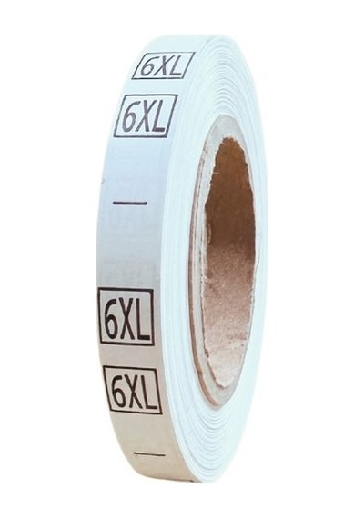 Örenler Plastik 1 Cm Bez Beden Yaka Etiketi 500'lü Rulo 6xl Beyaz
