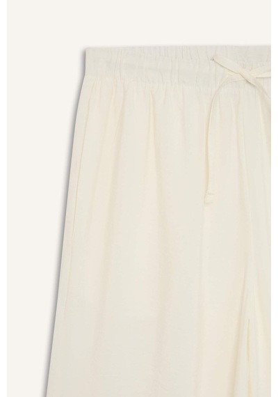 Defacto Regular Fit Esnek Belli Plaj Pantolonu-fall İn Love E1172ax25smwt16 Beyaz