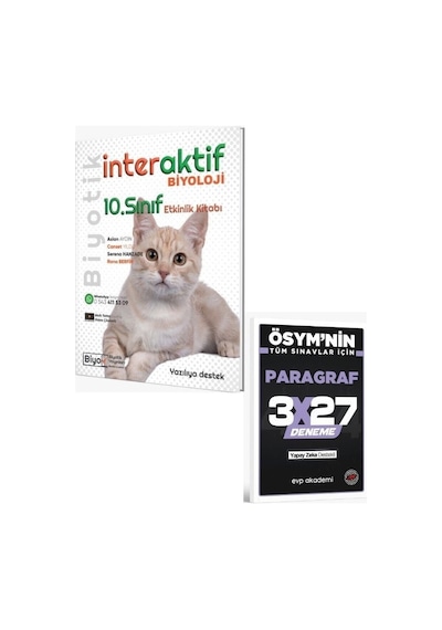 Biyotik 2027 10. Sınıf Biyoloji İnteraktif Etkinlik Kitabı+ Evp Akademi Paragraf