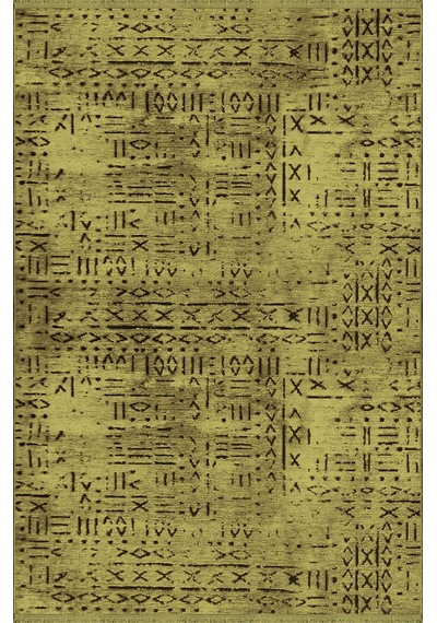 Vadi Şönil Haki Rengi Modern Makine Dokuma Halı-8014-441 Yeşil