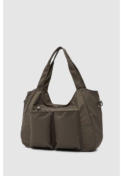 Shule Bags Baia Teknik Kumaş Günlük Spor Çanta Mocha Çok Renkli