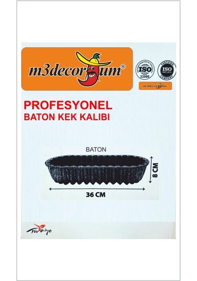 Büyük Profesyonel Ocak Fırına Uygun Metal Döküm Enjeksiyon Granit Kaplama Baton Kek Pasta Kalıbı Kahverengi - Siyah