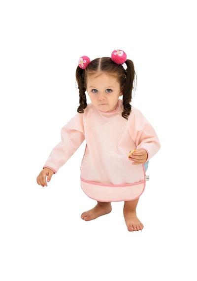 Miniboni Oyun & Mama Önlüğü Uzun Kollu - Pink