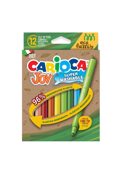 Carioca Eco Famıly Joy Süper Yıkanabilir Keçeli Boya Kalemi 12'li 124-Pembe