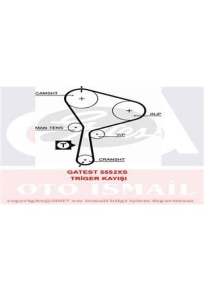 GATES 5552XS TRIGER EKSANTRIK KAYISI LAGUNA 1.9 TDI 8V TRAFIC 1.9
