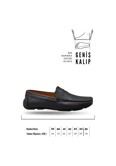 Sermoda Erkek Loafer - Hakiki Deri Rok Loafer Erkek Ayakkabı Lacivert