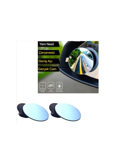 Moto Eczane Kör Nokta Aynası Ayarlanabilir Çerçevesiz 50mm