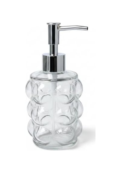 Bubble Cam Sıvı Sabunluk - 450 Ml Kabartmalı Şık Banyo Ve Mutfak Sabunluğu 7x12 Cm 5067 - Şeffaf Diğer