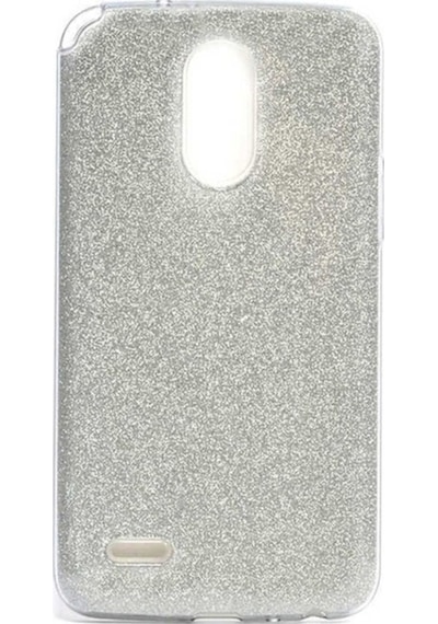 LG Uyumlu Stylus 3 Kılıf Zore Shining Silikon Gümüş