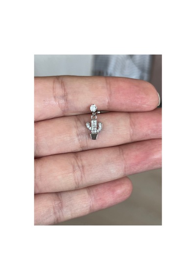Kaktüs Piercing Gümüş