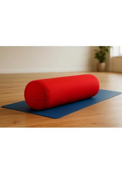 Bolster Minderi - Silindir Yoga Yastığı - Sosis Yastık Kırmızı