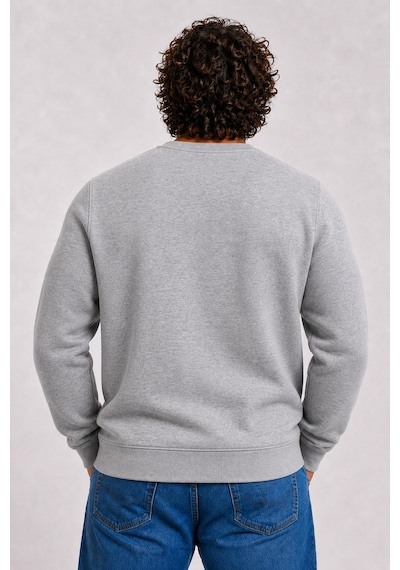Starbattal Erkek Büyük Beden Sıfır Yaka 3ip Sweat Black 24202 Grı Melanj-2853 Gri Melanj