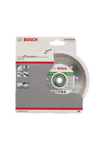 Bosch Best Serisi Seramik İçin Extra Temiz Kesim Turbo Segman Elmas Kesme Diski 115 Mm