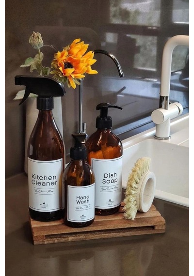 Khakma Standlı Fırçalı Bulaşık Deterjanı Kitchen Cleaner 3lü Set