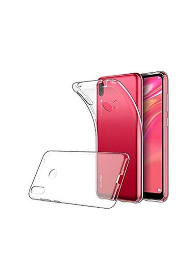 Huawei Y7 2019 Uyumlu Şeffaf Silikon Kılıf - Kamera Korumalı Esnek Tam Koruma Kapak
