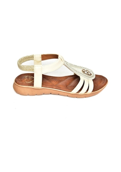 Fox Shoes S258013709 Bej Alçak Tabanlı Kadın Sandalet Bej