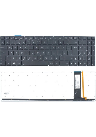 Asus Uyumlu N56Vj, N56Vm, N56Vv, N56Vz, N750, N750Jk, N750Jv Klavye Led
