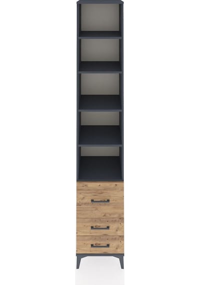 Hyperion Dolap 5 Raflı 3 Çekmeceli 44x44x243 Antrasit-çam Antrasit