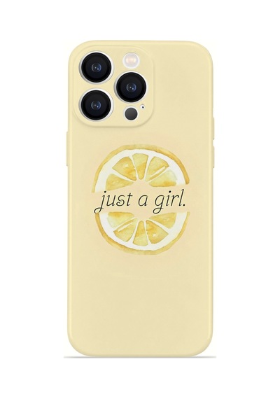 Apple iPhone Uyumlu 12 Pro Max Vorian İnce Kamera Korumalı Mika Kılıf Just A Girl Lemon Just A Girl Lemon Mika