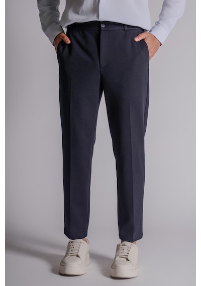 Beli Yarım Lastikli Chino Slim Fit Crop Pantolon Siyah Lacivert Beli Yarım Lastikli Chino Slim Fit Crop Pantolon Siyah Lacivert