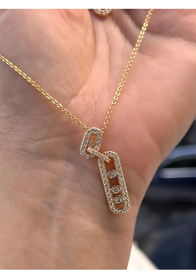 Sarı Çelik Kadın Küpe Ve Kolye Set Frjw10008a-b 2 Yıl Garantili Hediye Paketli