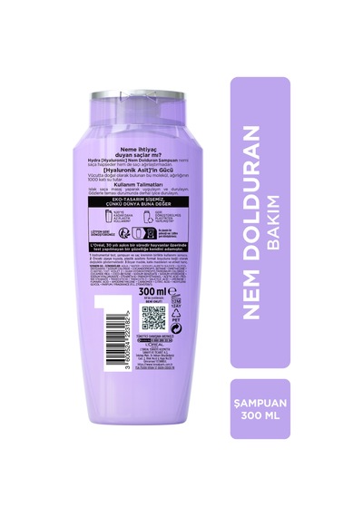 L'oréal Paris Elseve Hydra Hyaluronic Nem Dolduran Bakım Şampuanı 300ml