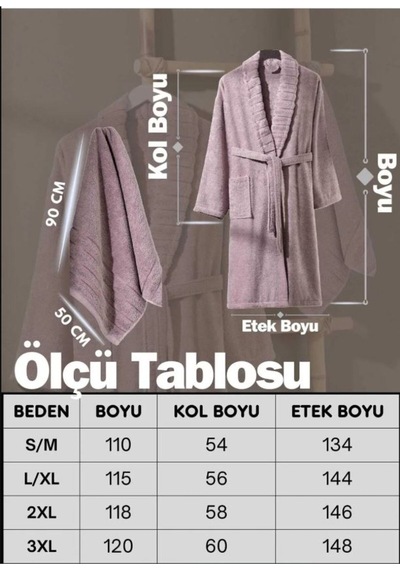 Bornoz - Havlu Seti Carla İndigo Mürdüm S/m+50x90cm Mürdüm