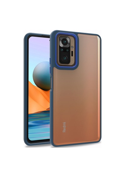 Zore Redmi Note 10 Pro Kılıf Nvth Flora Kapak - Mavi