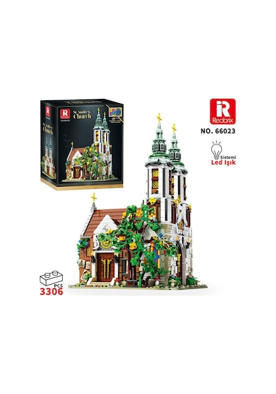 Reobrix Street View Of St. Andrew's Church İn Poland 66023 Brick Yapım Seti