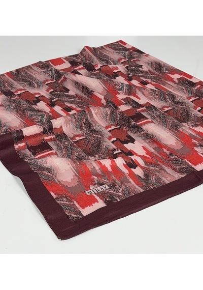 Miray Nevada Büyük Boy Organik Pamuk Eşarp - 120 X 120 - 06451 Bordo