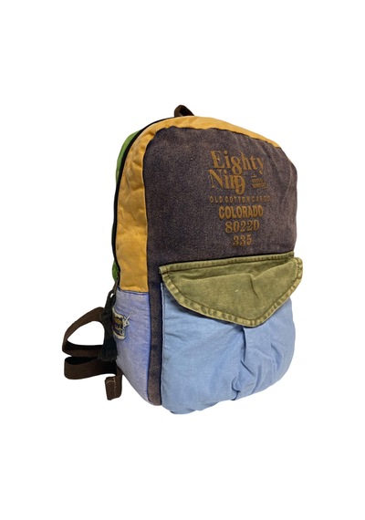Old Cotton Cargo Kaliteli Vintage Tek Gözlü Disayn Sırt Gezi Çantası Kc Harley Bag 5097 Siyah Mavi