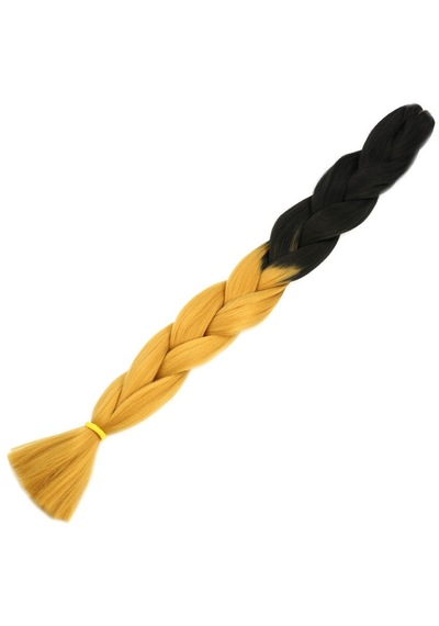 Afrika Örgülük Sentetik Ombreli Saç 100 Gr. - Siyah / Gold Sarı