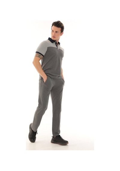 Erkek Polo Yaka T-shirt Takım Antra Melanj