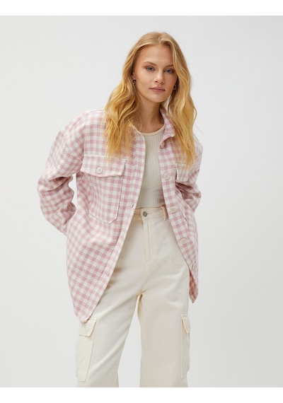 Koton Oversize Oduncu Gömleği Cepli Düğmeli Pembe Desenli 3sak60158pw 3SAK60158PW2D5 Pembe Desenli Koton Oversize Oduncu Gömleği Cepli Düğmeli Pembe Desenli 3sak60158pw 3SAK60158PW2D5 Pembe Desenli