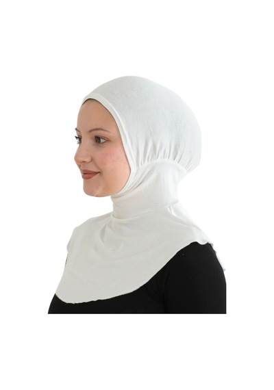 Modish Group Kadın Boyunluklu Hijab Tesettür Pratik Spor Bone - Sarı Krem