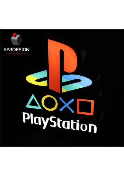 Playstation Ps Tasarımlı Led Gece Lambası Çok Renkli