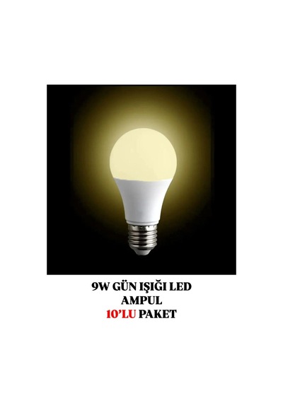 Noas Led 9w Gün Işığı Led Ampul 10'lu Paket Kutulu Ürün