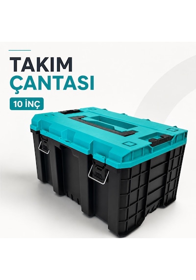 Plastik Kilitli Takım Çantası Taşınabilir Düzenleyici Alet Kutusu Pratik Geniş İç Hacimli