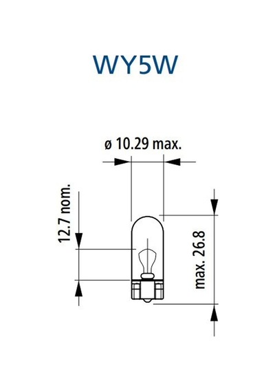 Narva On Adet Wy5w 12v. T10 5w Dipsiz Sarı Ampul No:17169