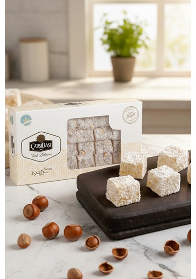 Glutensiz Hindistan Cevizli Fındıklı Lokum 500 Gram