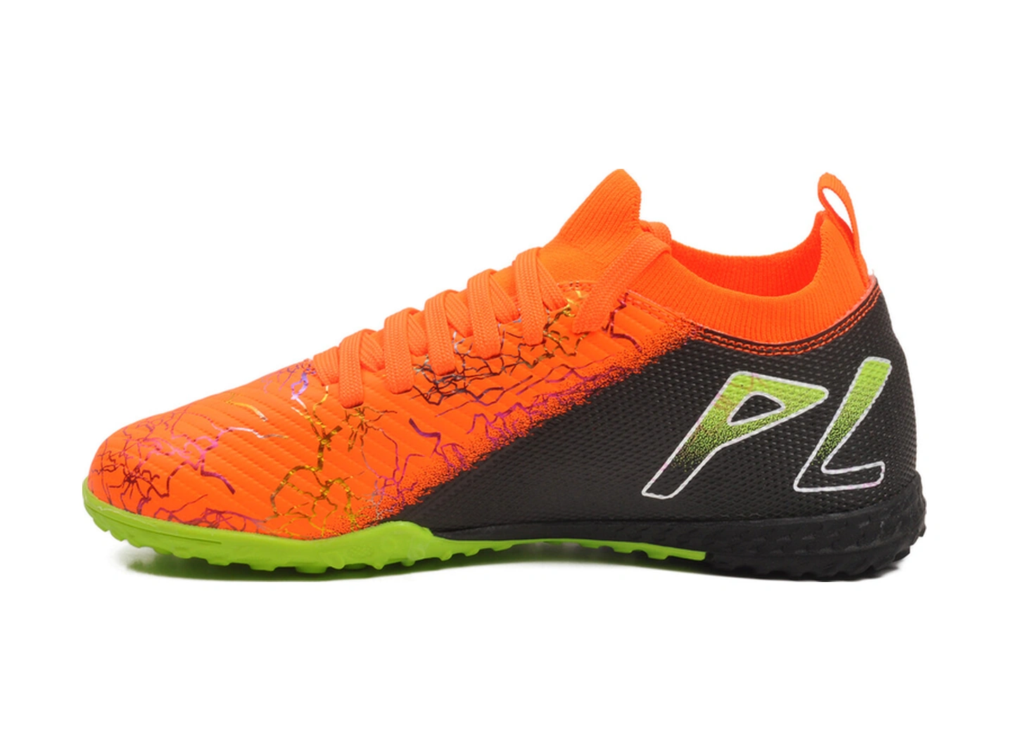 Turuncu Siyah Bilekten Lastikli Unisex Halı Saha Ayakkabısı Gh-252-153 G Neon Turuncu-siyah