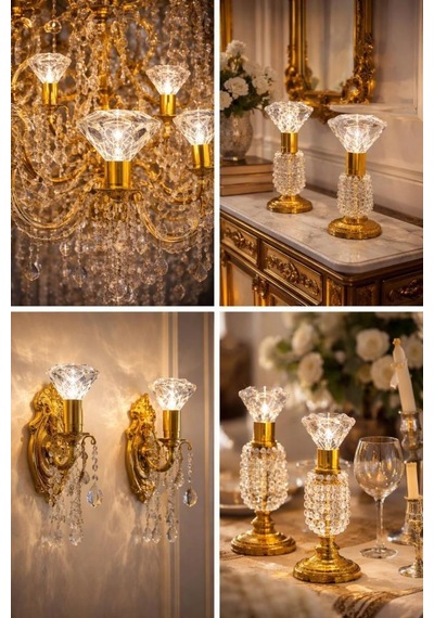 Ledolet 4w Kristal Diamond Led Ampul Sarı Işık 3000k - E27 Dekoratif Led Lamba