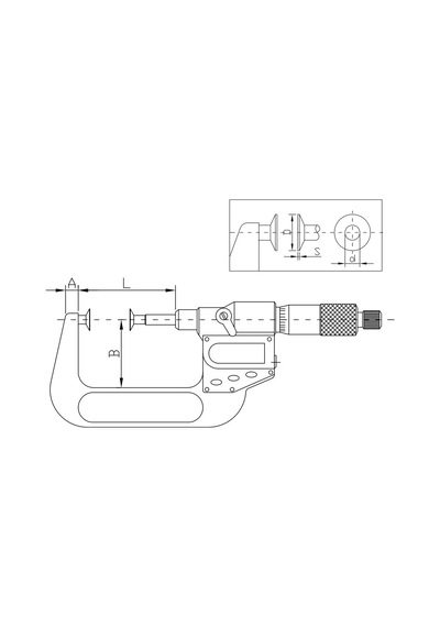 Fett 175-200mm Asimeto Dijital Dişli Mikrometresi As-145080