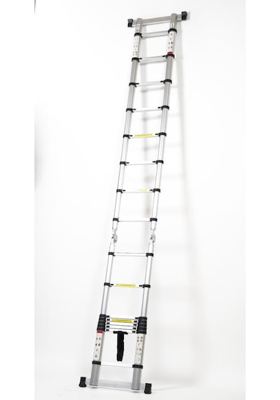 Cardilife 250 + 250 Cm. - 8+8 Basamaklı Alüminyum Teleskopik Merdiven - A Tipi Uzayan Merdiven 8+8 Basamaklı
