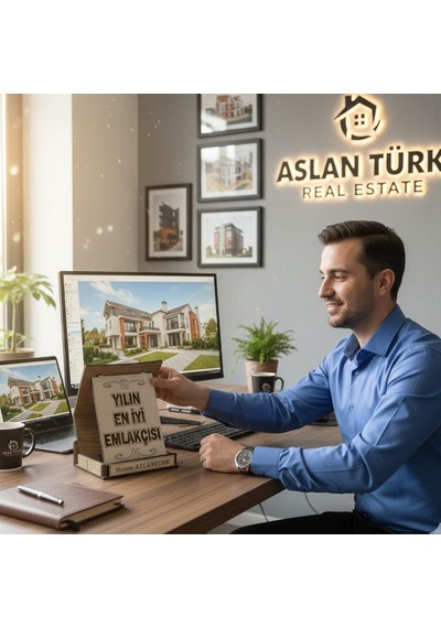 Kişiye Özel Yılın En İyi Emlakçısı Ahşap Plaket 9,5x13,5x2,5