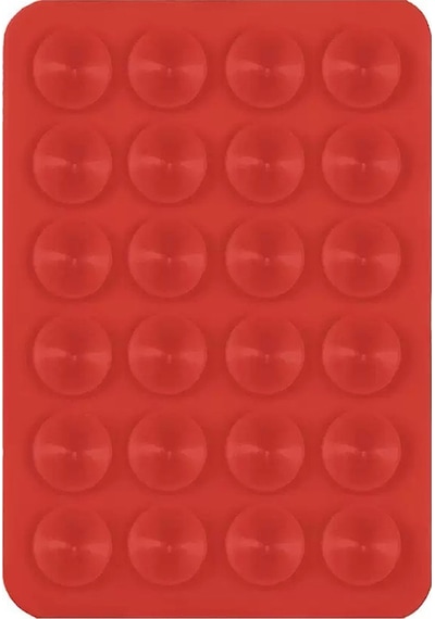 Maks Technology Kare Öpücüklü 03 Mkst Çift Taraflı Silikon Tutucu 5,50cm X 8cm - Kırmızı Kırmızı